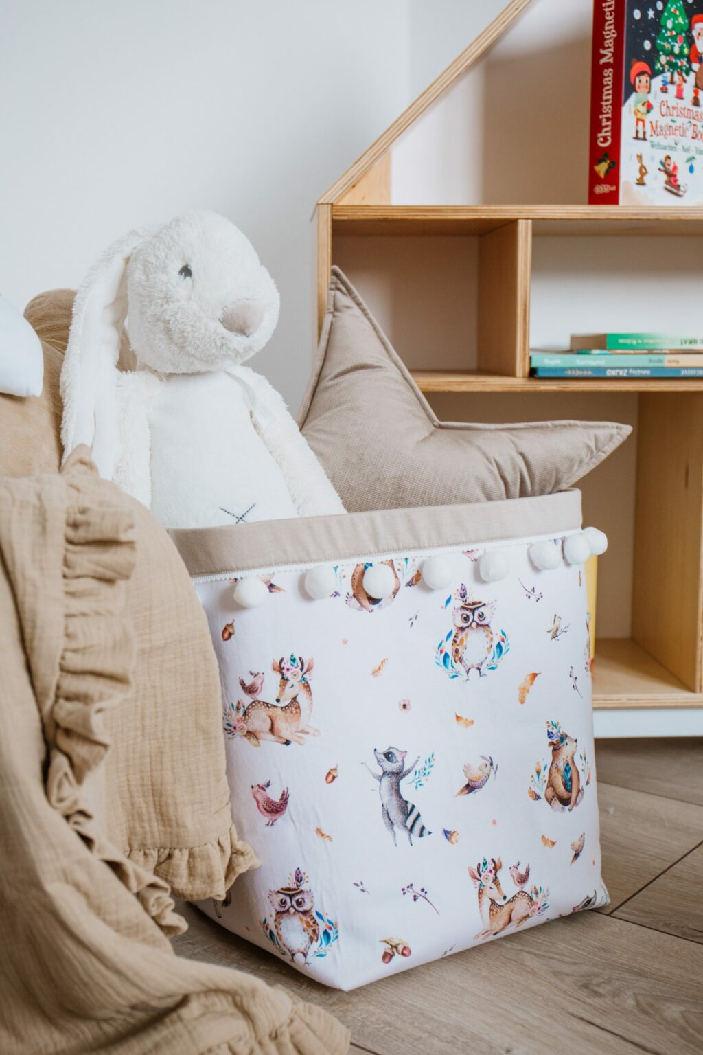 Set 2 bavlněných košíků s kuličkami (M, L) Set 2 bavlněných košíků s kuličkami (M, L)