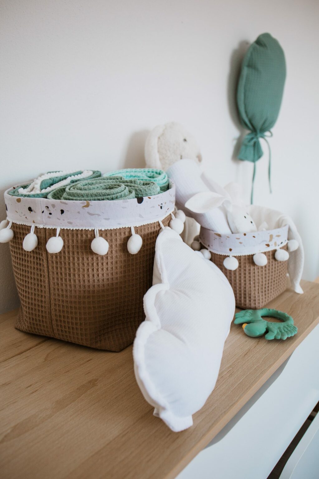 Set 2 vafle košíků s kuličkami (XS, S)