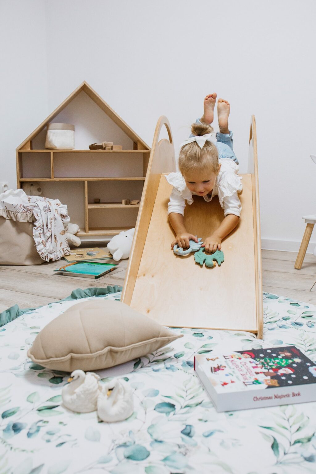 Set 2 bavlněných košíků s volánem (M, L)