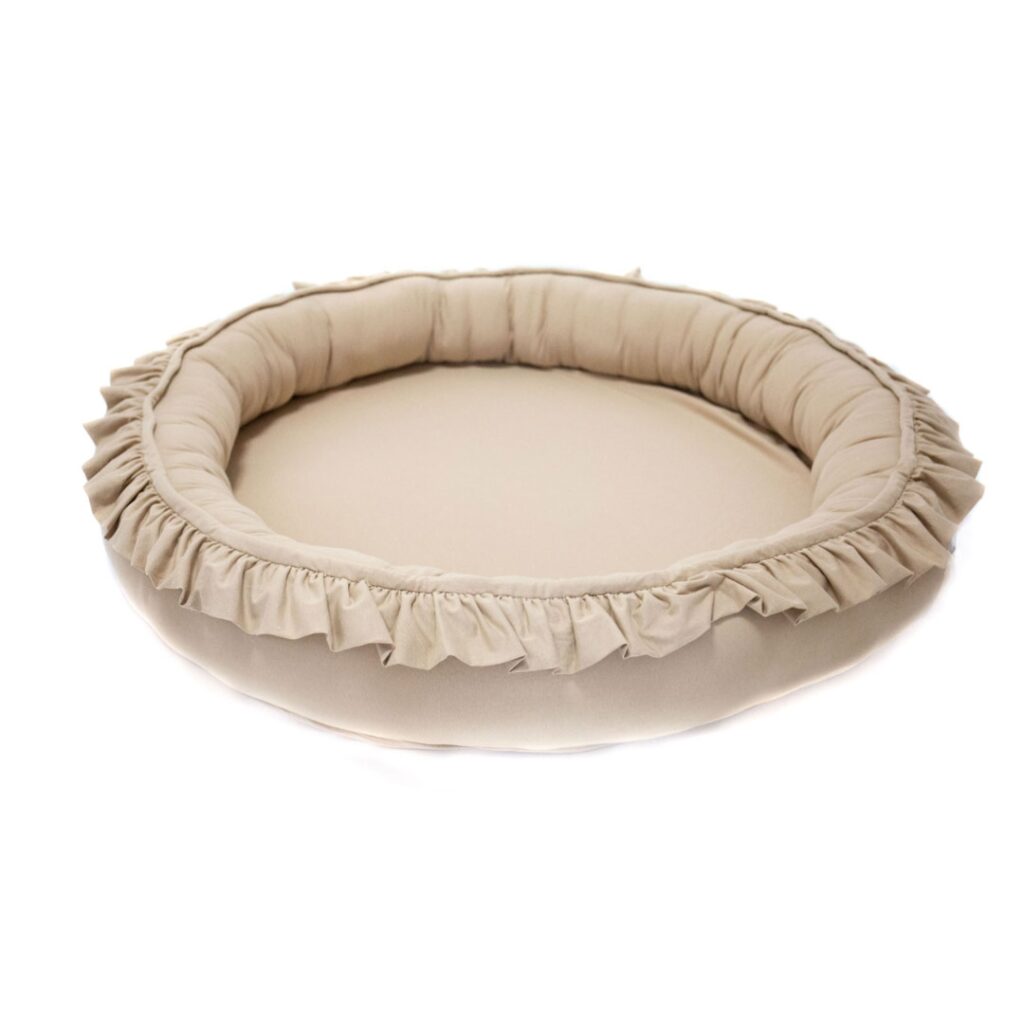 Dětské hnízdečko kulaté s volánem Dětské hnízdečko kulaté s volánem