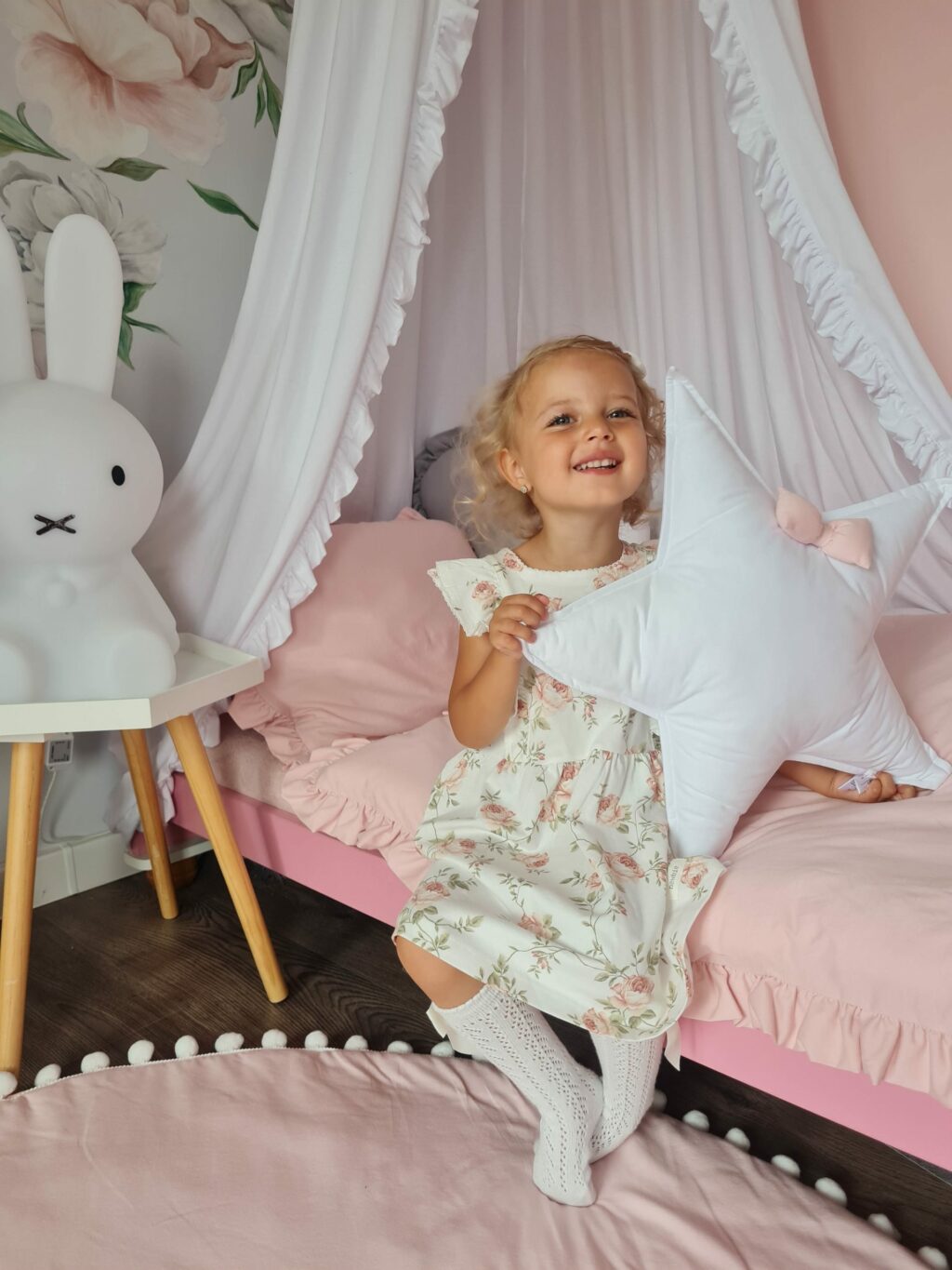 Polštář Hvězda bavlněná s mašličkou