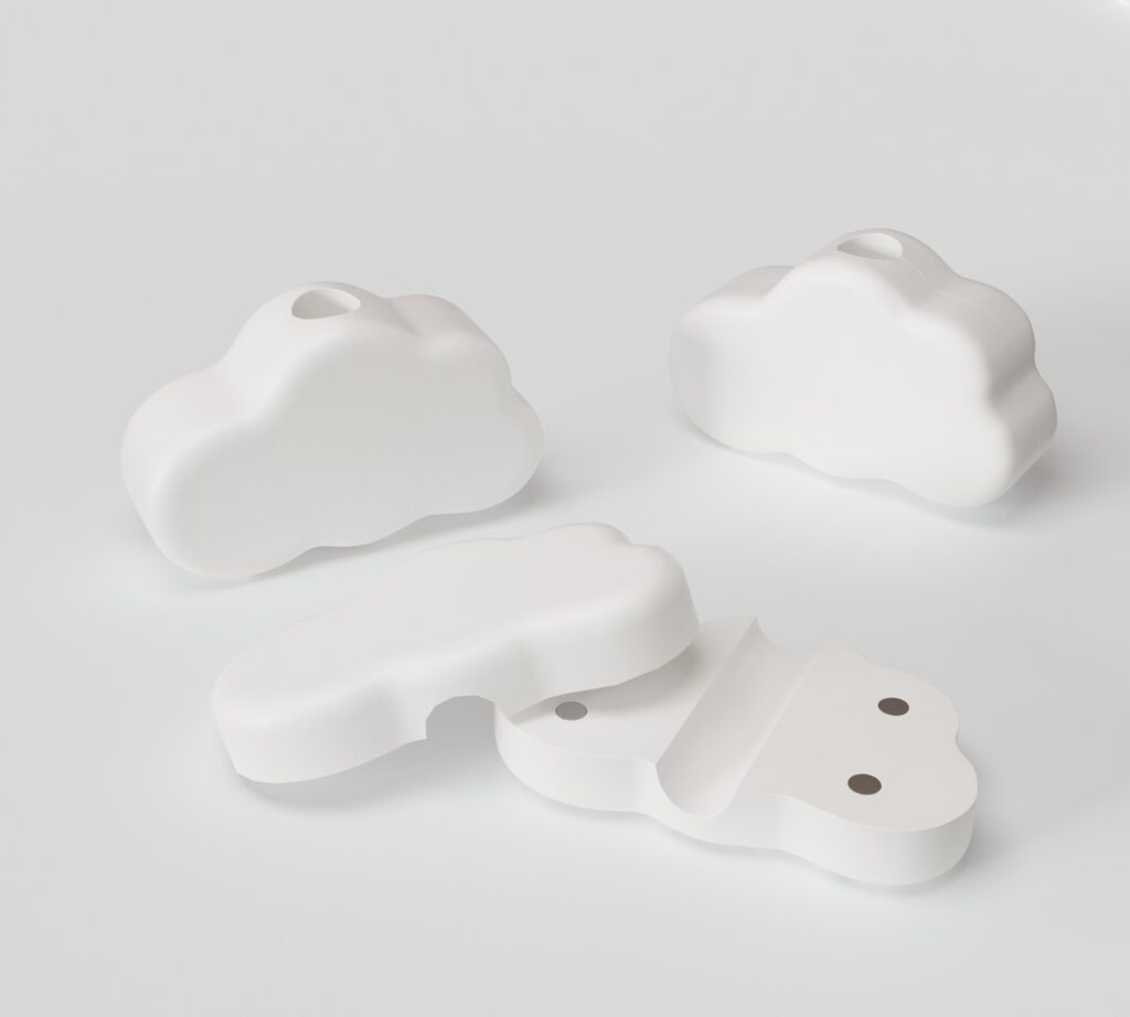 Magnetická dekorace pro dětské postýlky SMART BED – bílý obláček