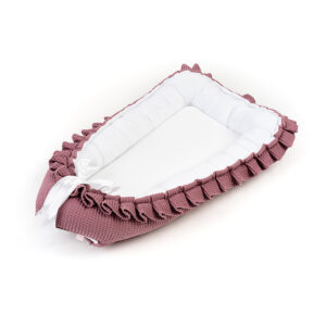 Vafle hnízdečko s volánem a stuhou