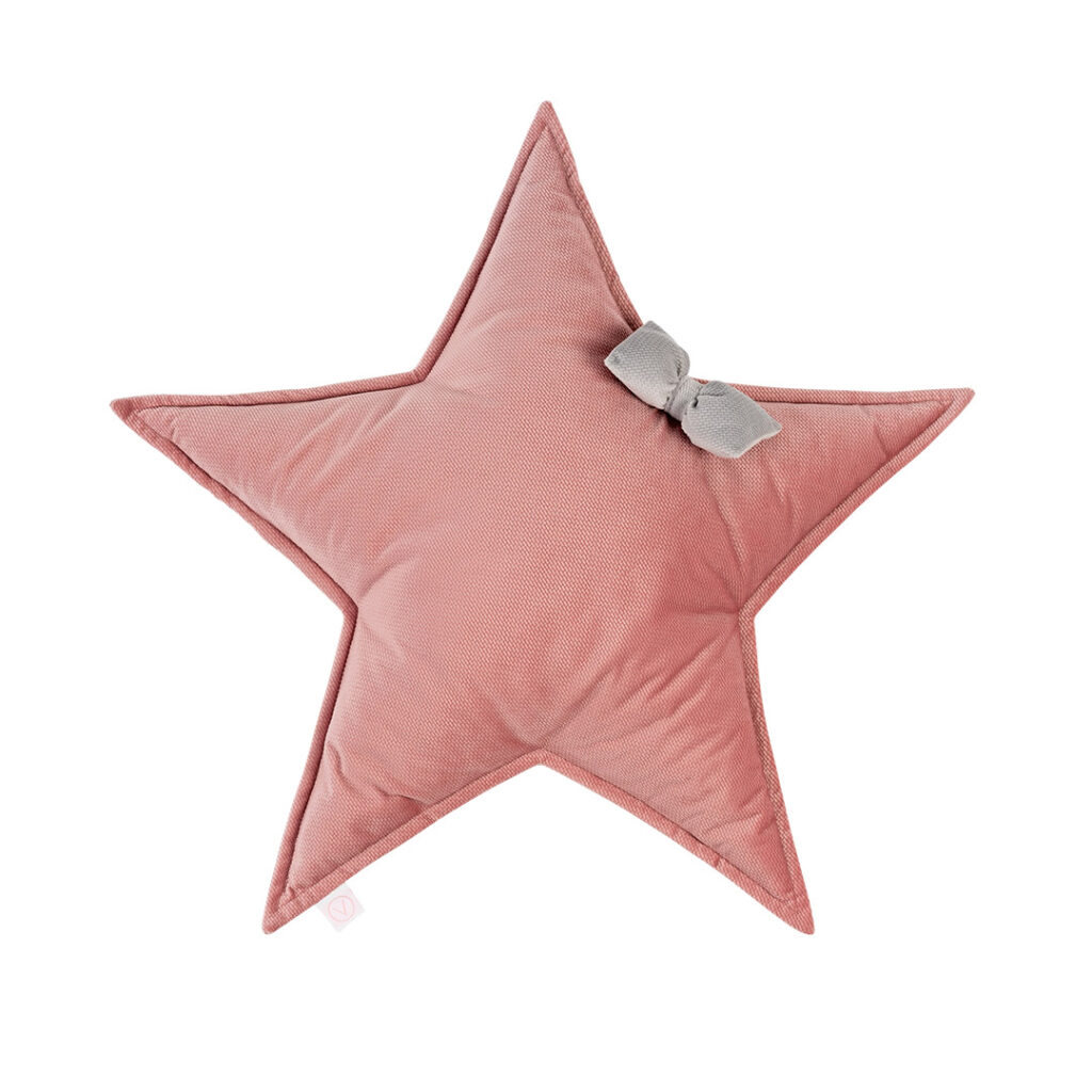 Polštář Hvězda velvet s mašličkou