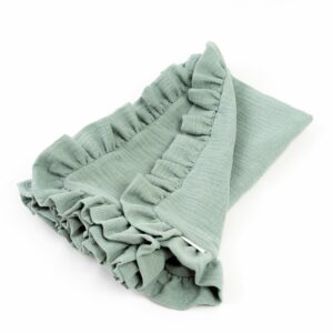 Mušelínová deka s volánem