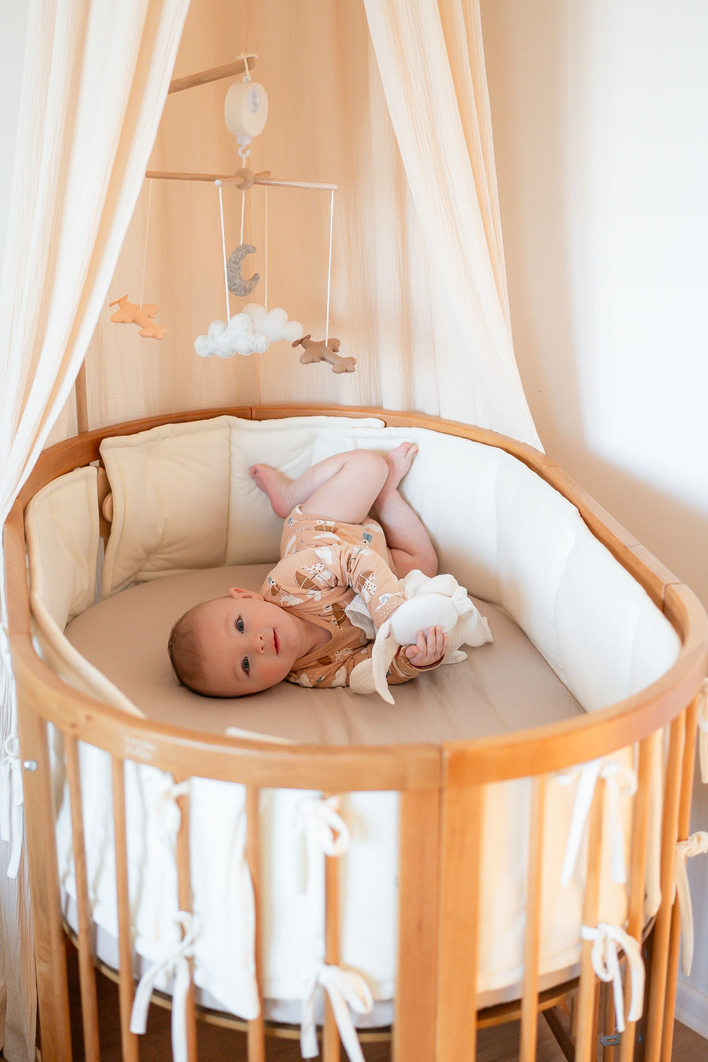 Dětská rostoucí postýlka SMART BED - přírodní dřevo