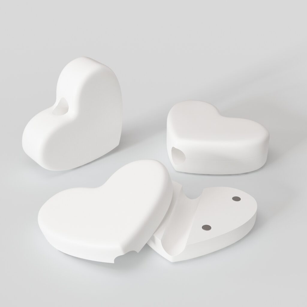 Magnetická dekorace pro dětské postýlky SMART BED – bílé srdíčko