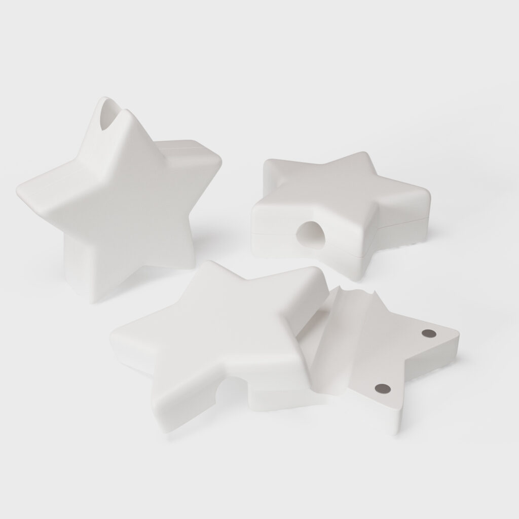 Magnetická dekorace pro dětské postýlky SMART BED – bílá hvězdička