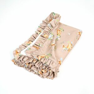 Zateplená bavlněná deka s volánem