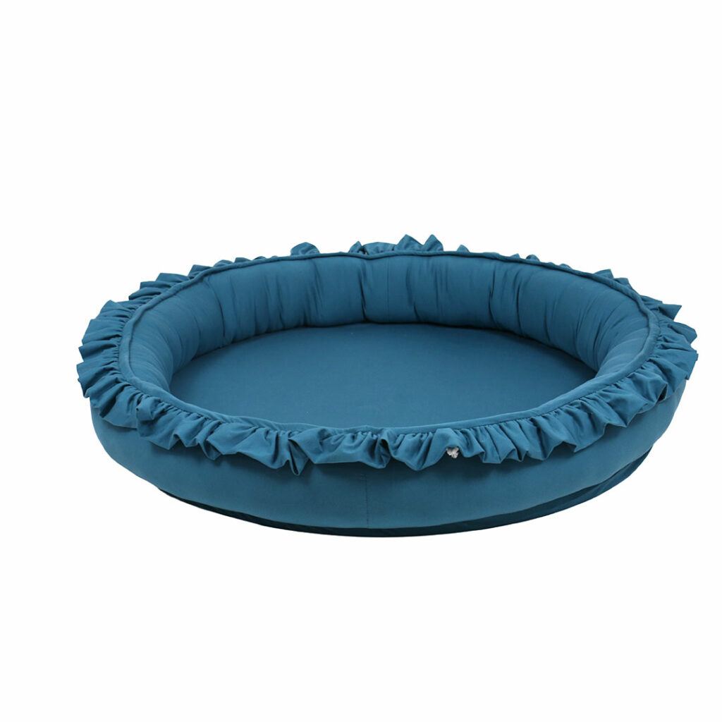Dětské hnízdečko kulaté s volánem Dětské hnízdečko kulaté s volánem