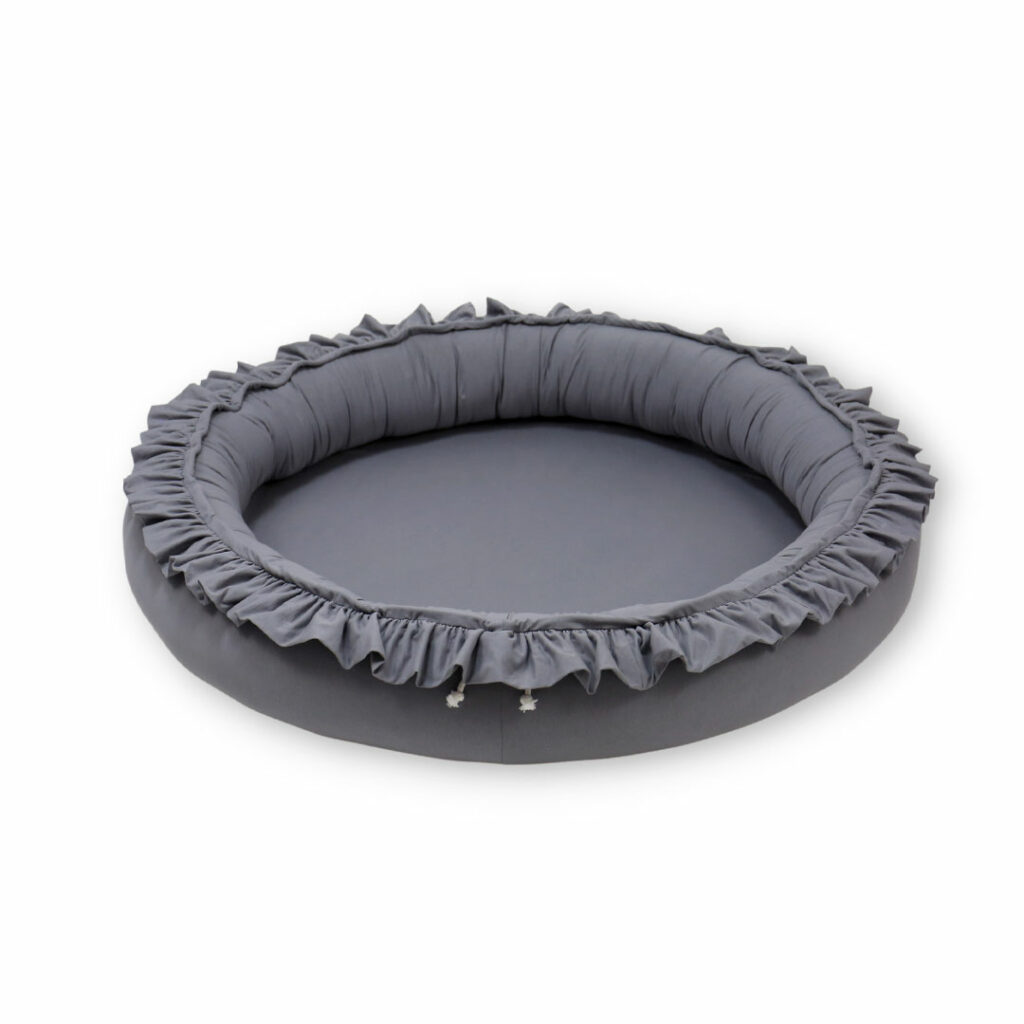 Dětské hnízdečko kulaté s volánem Dětské hnízdečko kulaté s volánem