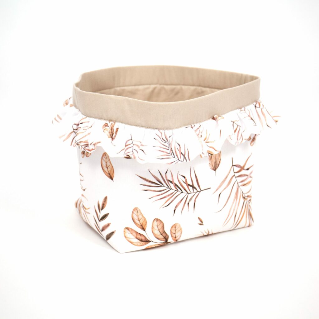 Set 4 bavlněných košíků s volánem (XS, S, M, L)