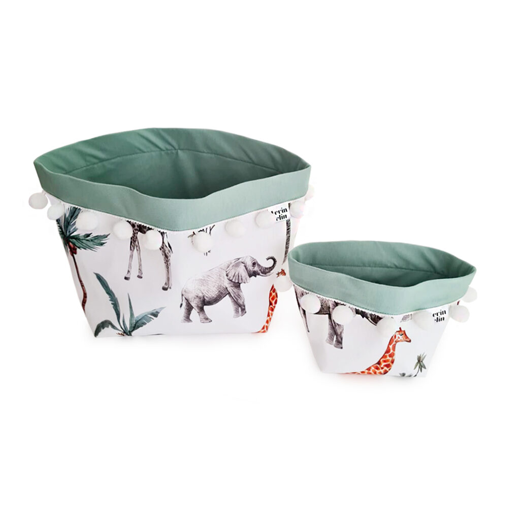 Set 2 bavlněných košíků s kuličkami (XS, S)