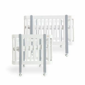 Dětská antirefluxní rostoucí postýlka Nika Duo – bílá se šedými nožičkami