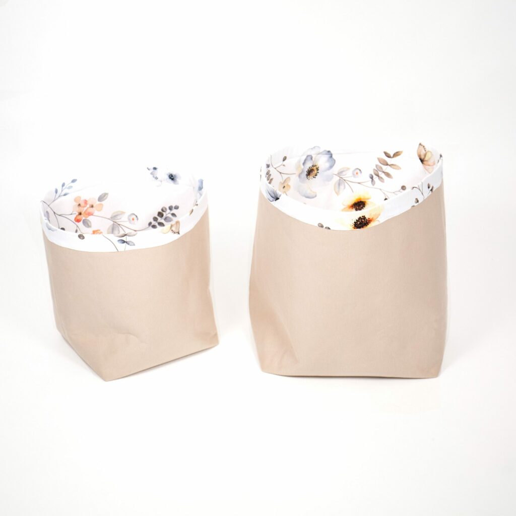 Set 2 bavlněných košíků (M, L)