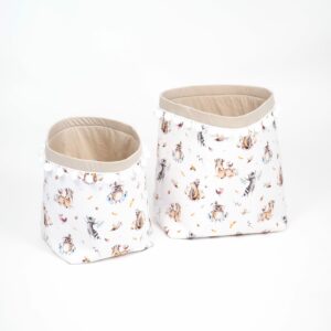 Set 2 bavlněných košíků s kuličkami (M, L)