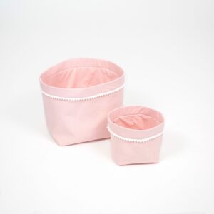 Set 2 bavlněných košíků s minikuličkami (XS, S)