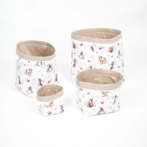 Set 4 bavlněných košíků s kuličkami (XS, S, M, L)