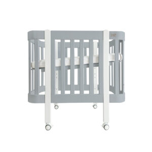 Dětská antirefluxní rostoucí postýlka Nika Duo – šedá s bílými nožičkami