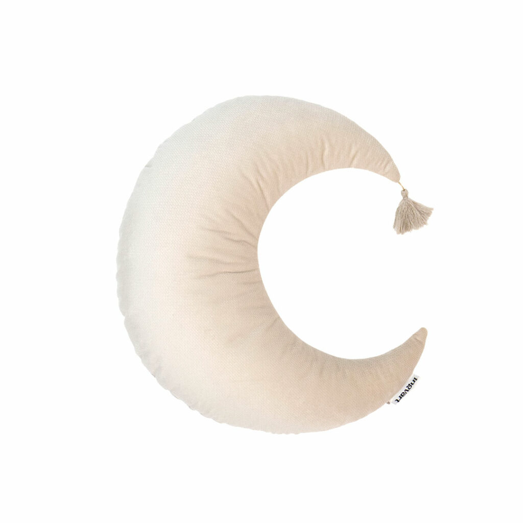 Polštář Měsíc velvet se střapcem