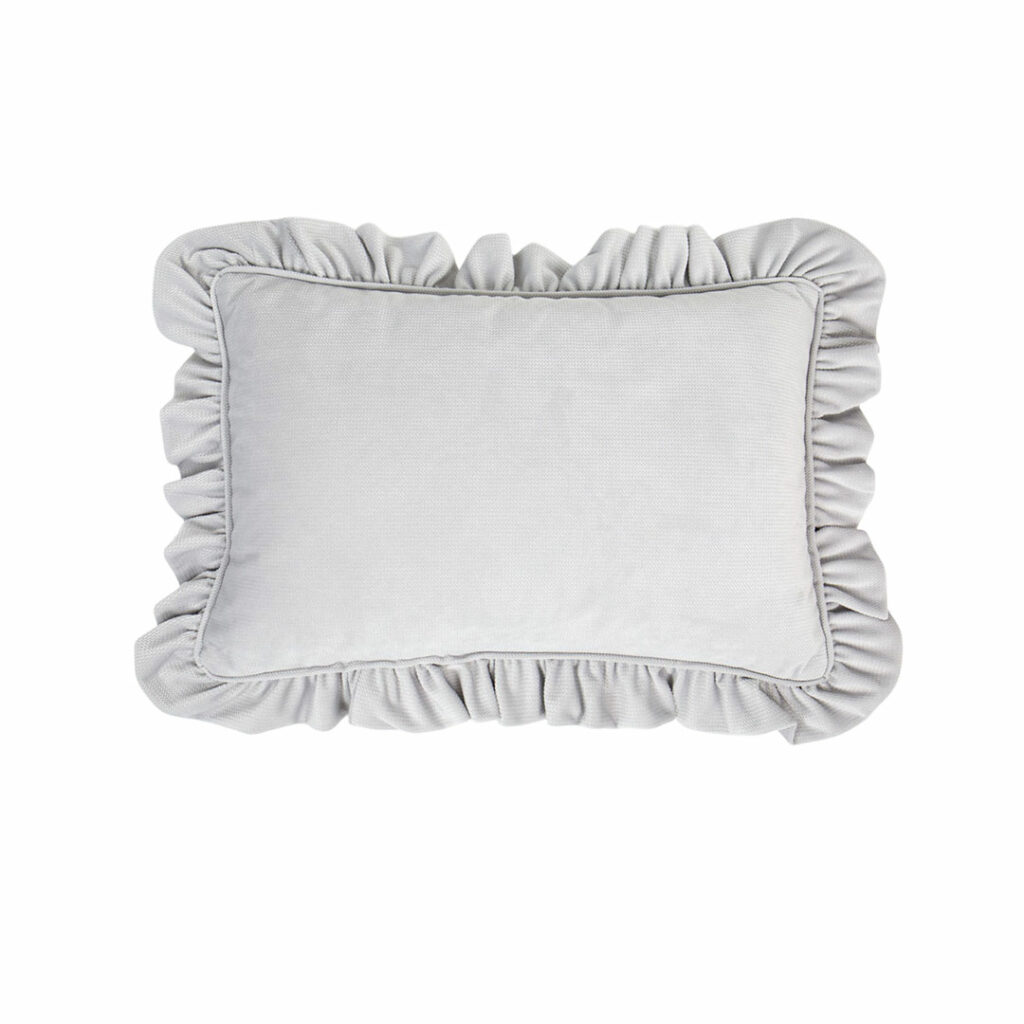 Velvet polštář s volánem 45 × 30 cm