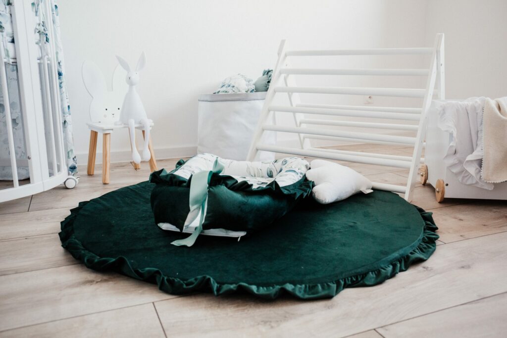 Hrací podložka velvet s volánem Ø130 cm