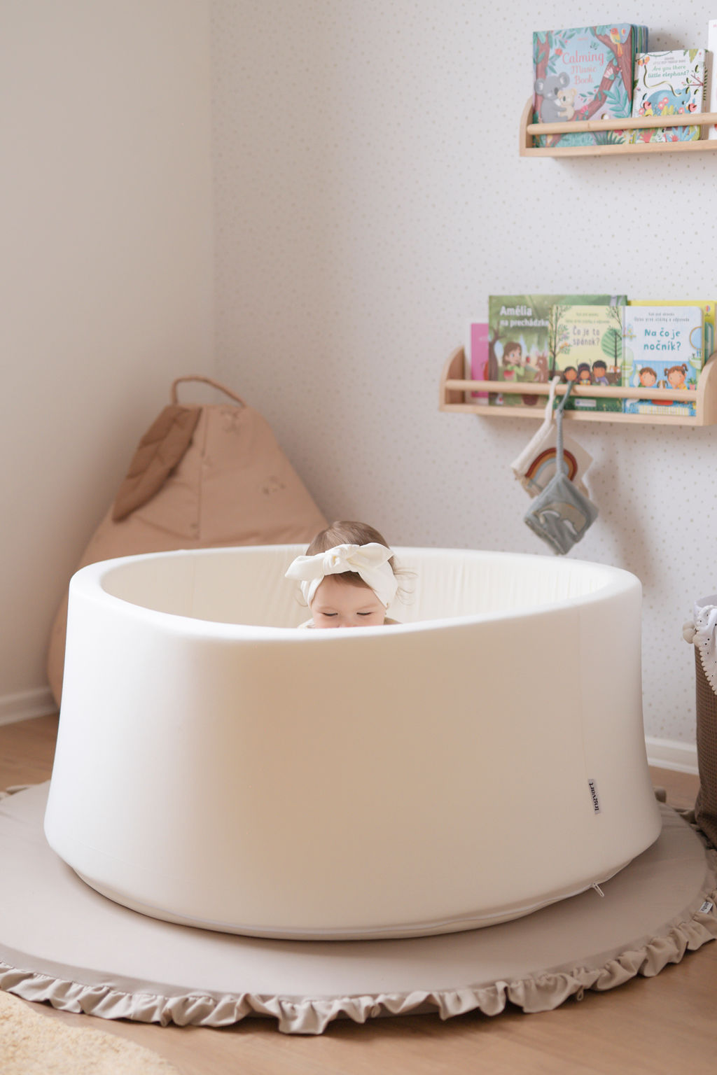 Dětská bavlněná čelenka Bow