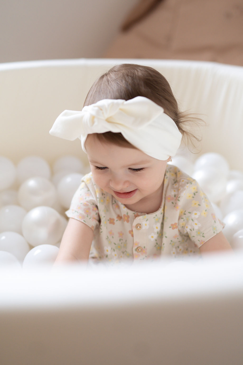 Dětská bavlněná čelenka Bow