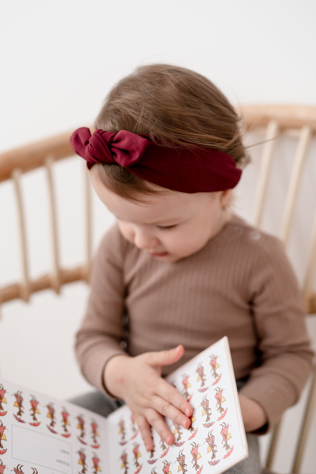 Dětská bavlněná čelenka Bow