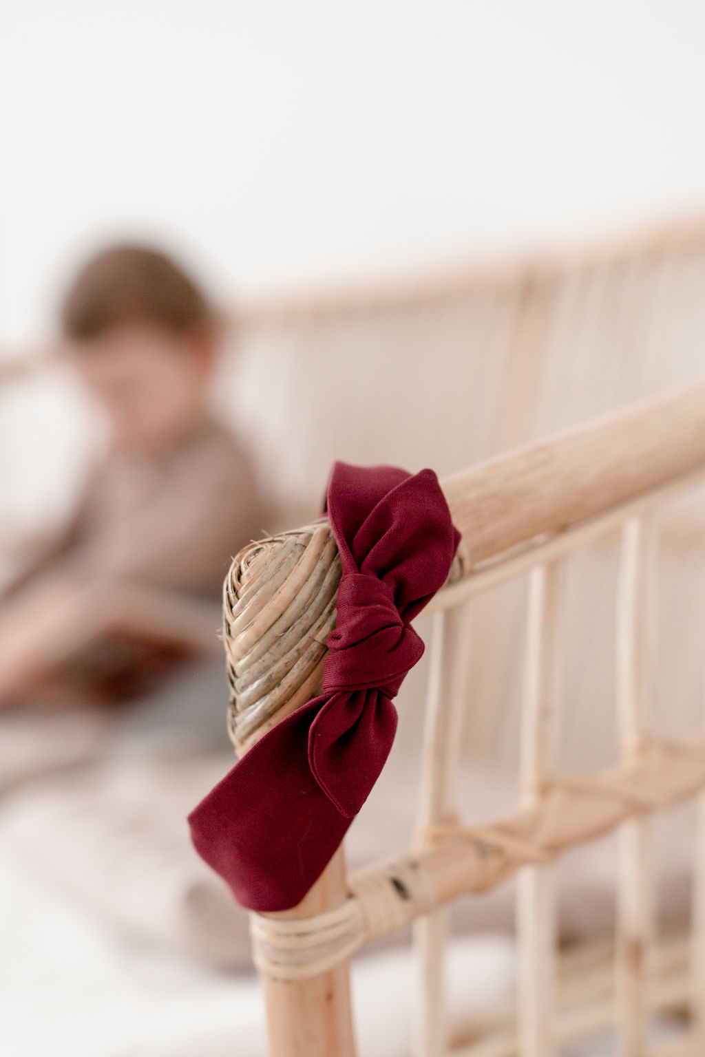 Dětská bavlněná čelenka Bow