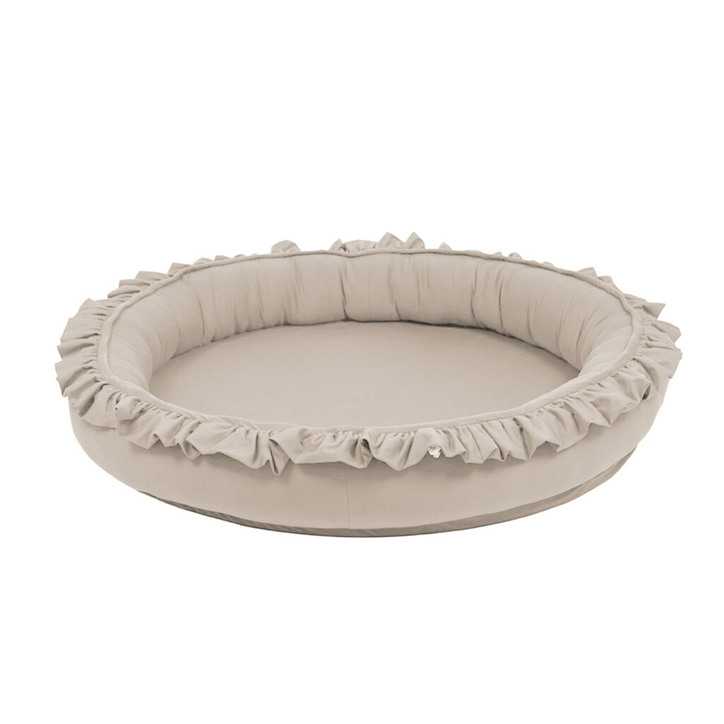 Dětské hnízdečko kulaté s volánem Dětské hnízdečko kulaté s volánem