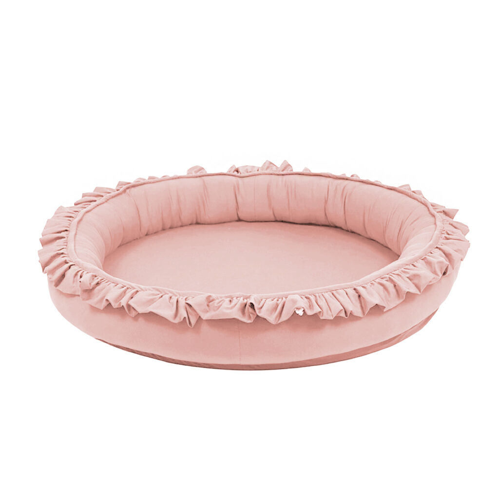 Dětské hnízdečko kulaté s volánem Dětské hnízdečko kulaté s volánem