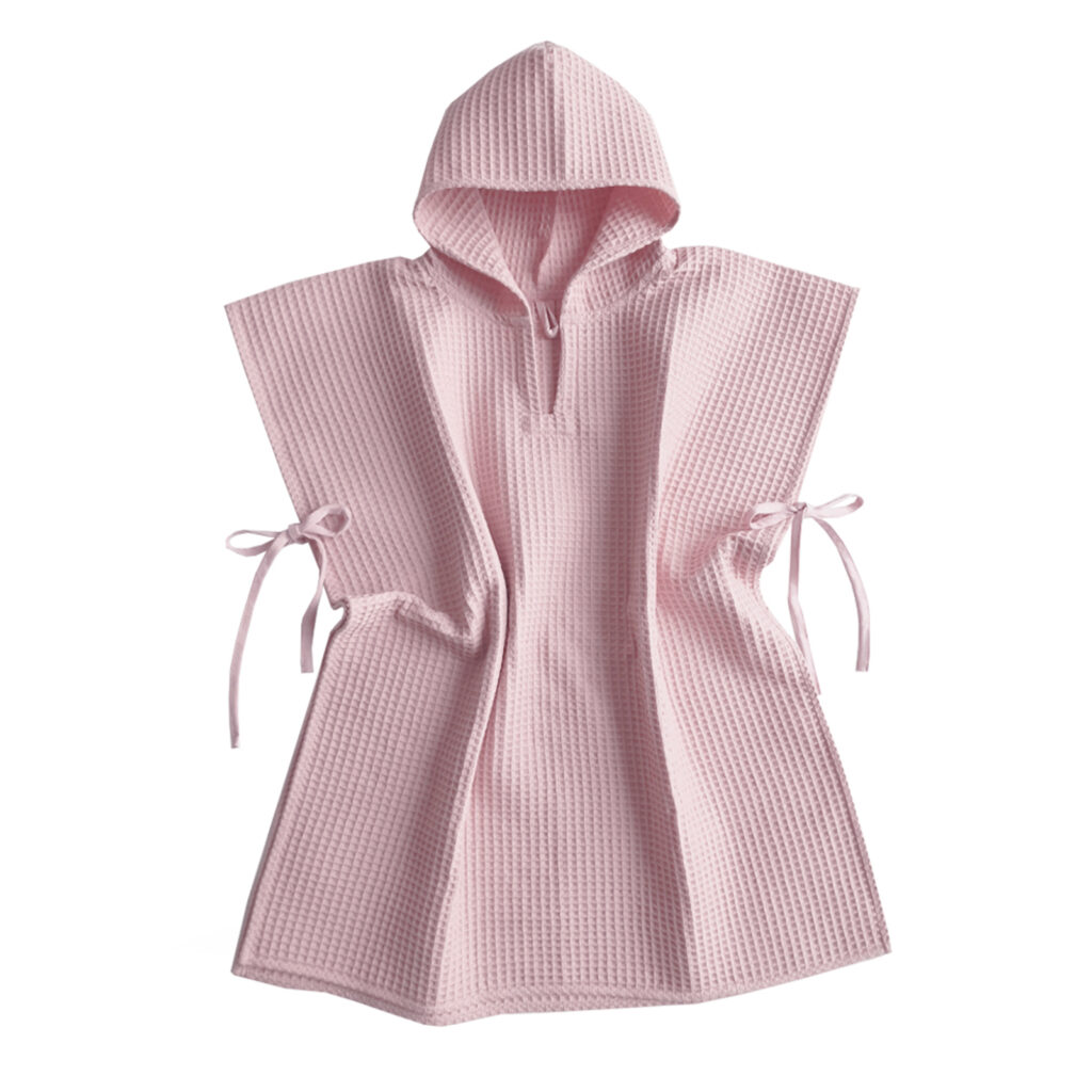 Dětské vafle pončo s kapucí