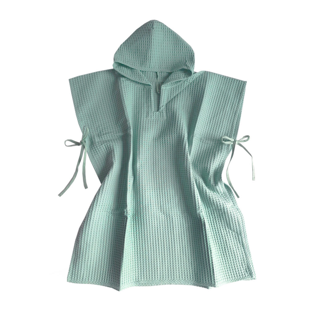 Dětské vafle pončo s kapucí