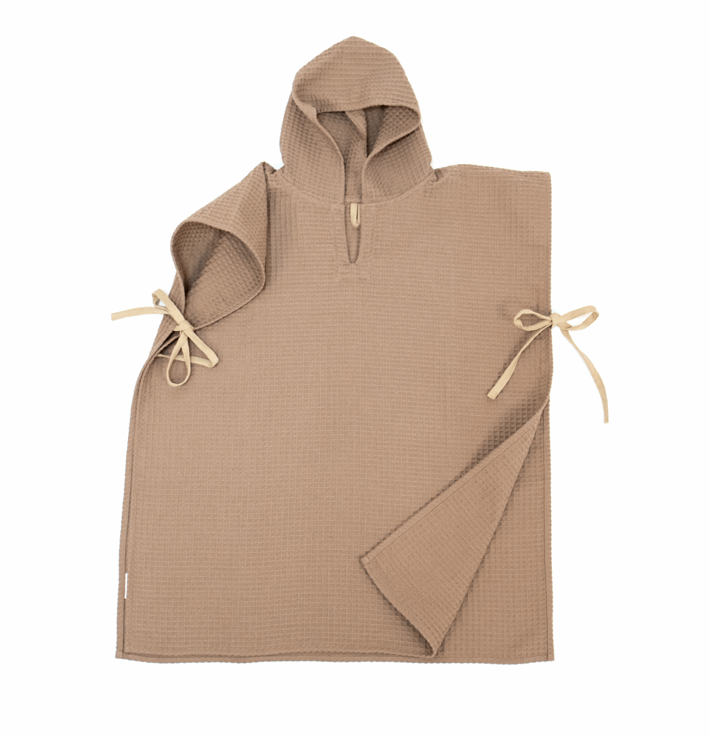 Dětské vafle pončo s kapucí