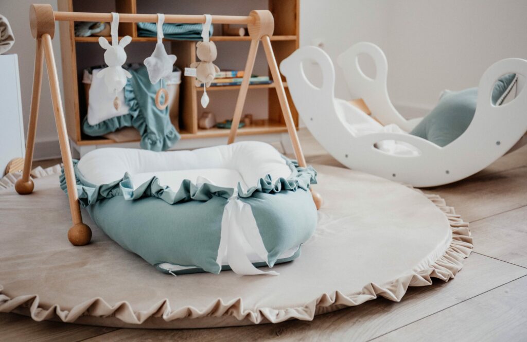 Hrací podložka velvet s volánem Ø130 cm