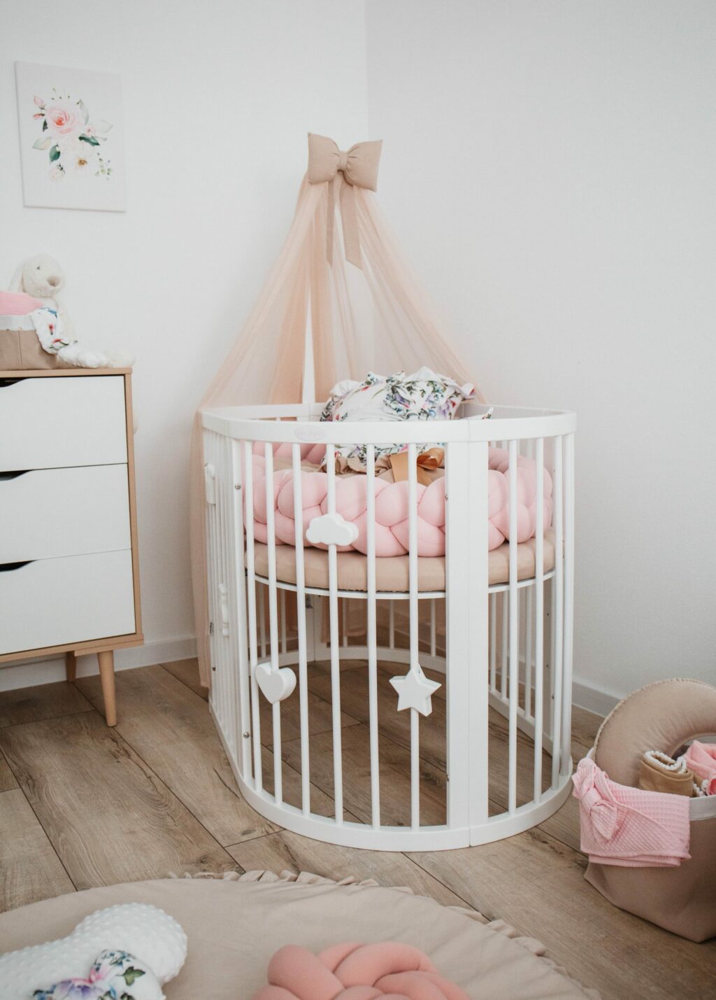 Magnetická dekorace pro dětské postýlky SMART BED – bílý obláček