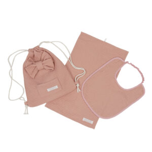 Set 2: Dětský stahovací batoh, bryndák a ručník