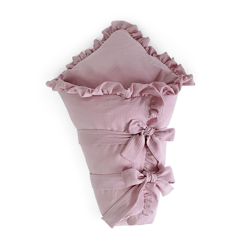 Mušelínový povlak s volánem na peřinku 80 × 80 cm