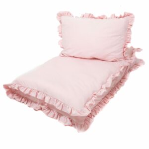 Set bavlněného povlečení s volánky - polštář 90 × 70 cm a přikrývka 140 × 200 cm