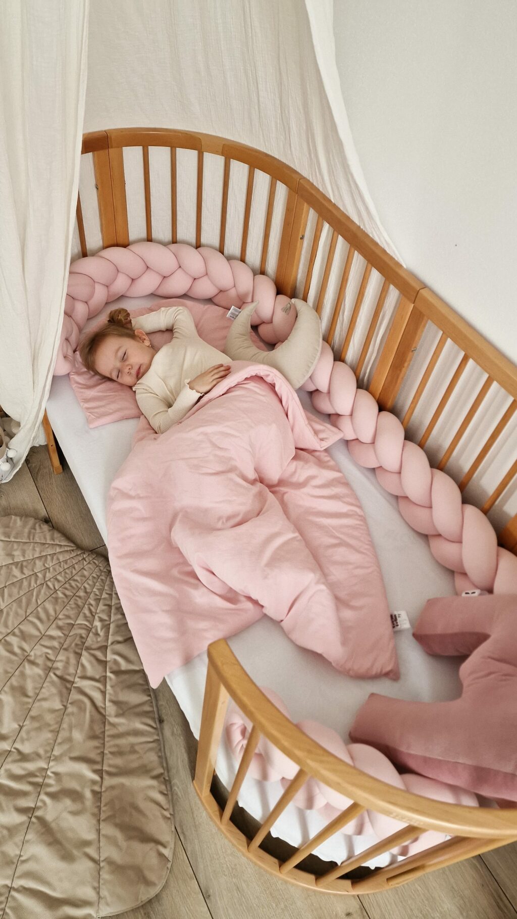 Dětská rostoucí postýlka SMART BED - přírodní dřevo