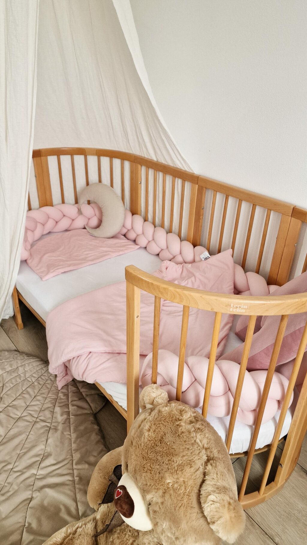 Dětská rostoucí postýlka SMART BED - přírodní dřevo