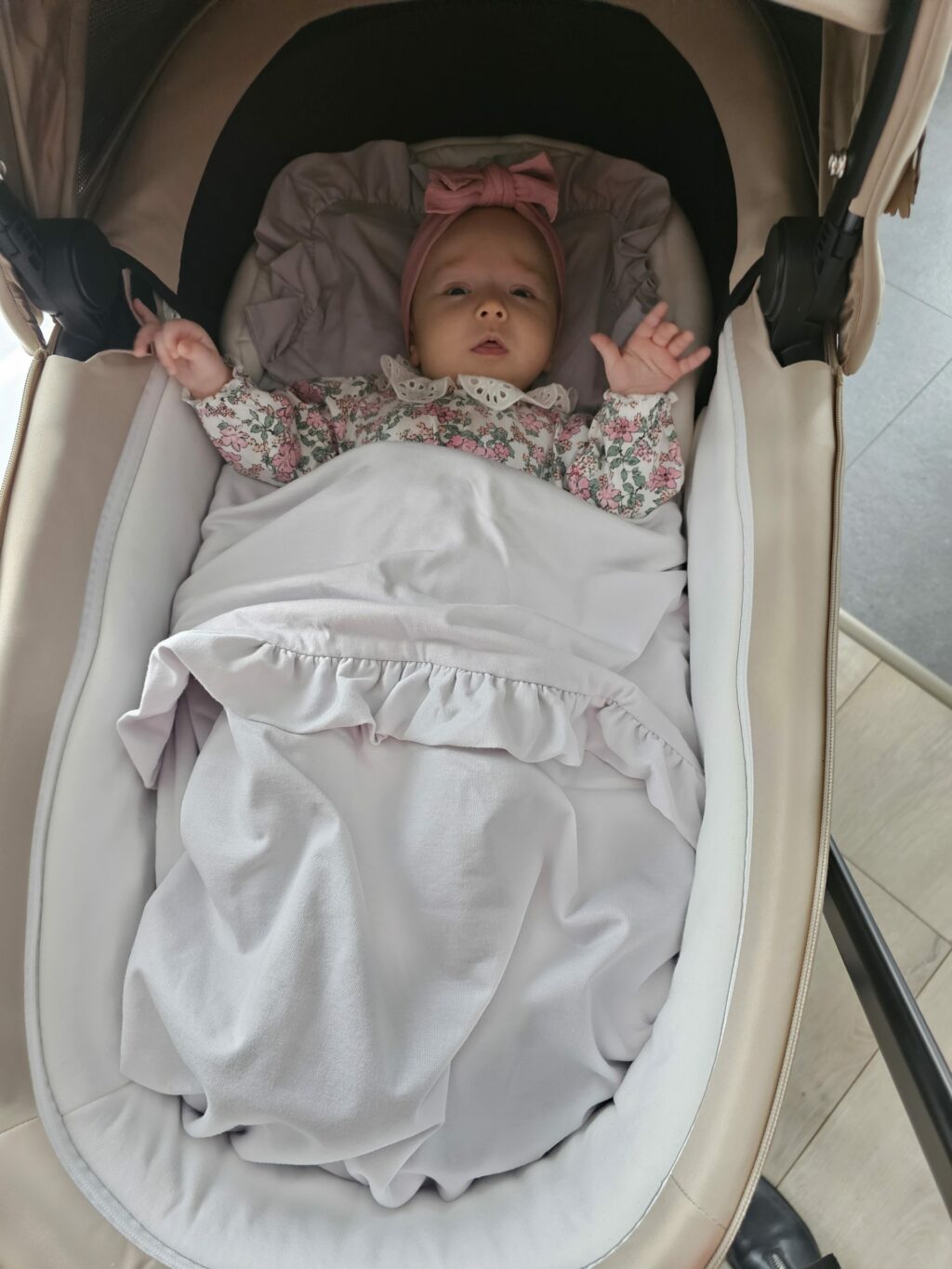 Bavlněný set do kočárku s volánem