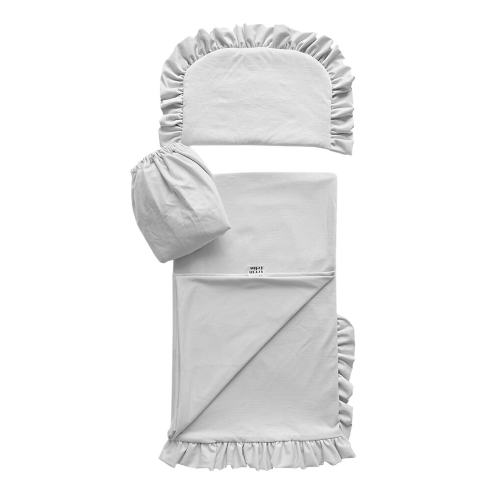 Bavlněný set do kočárku s volánem