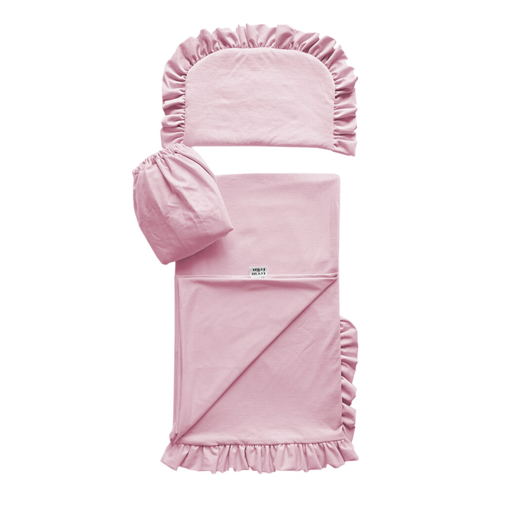 Bavlněný set do kočárku s volánem