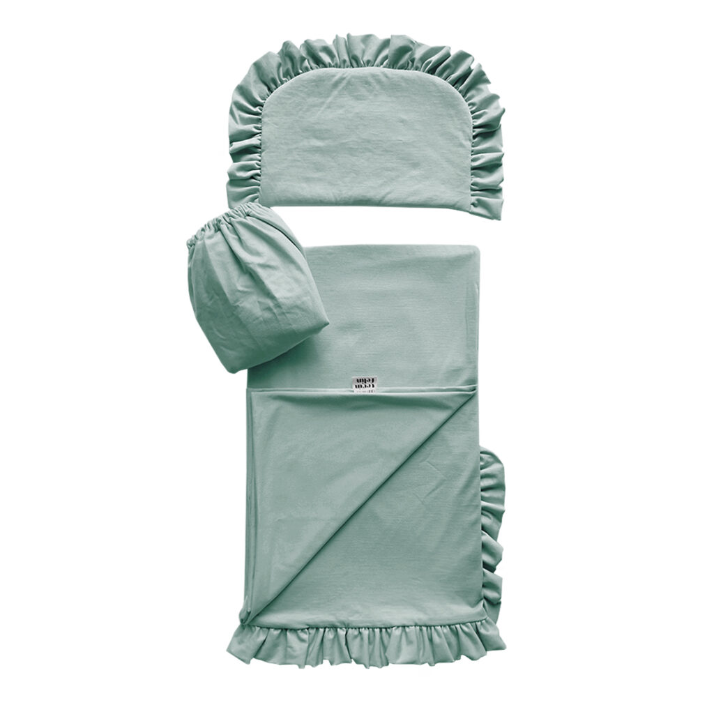 Bavlněný set do kočárku s volánem