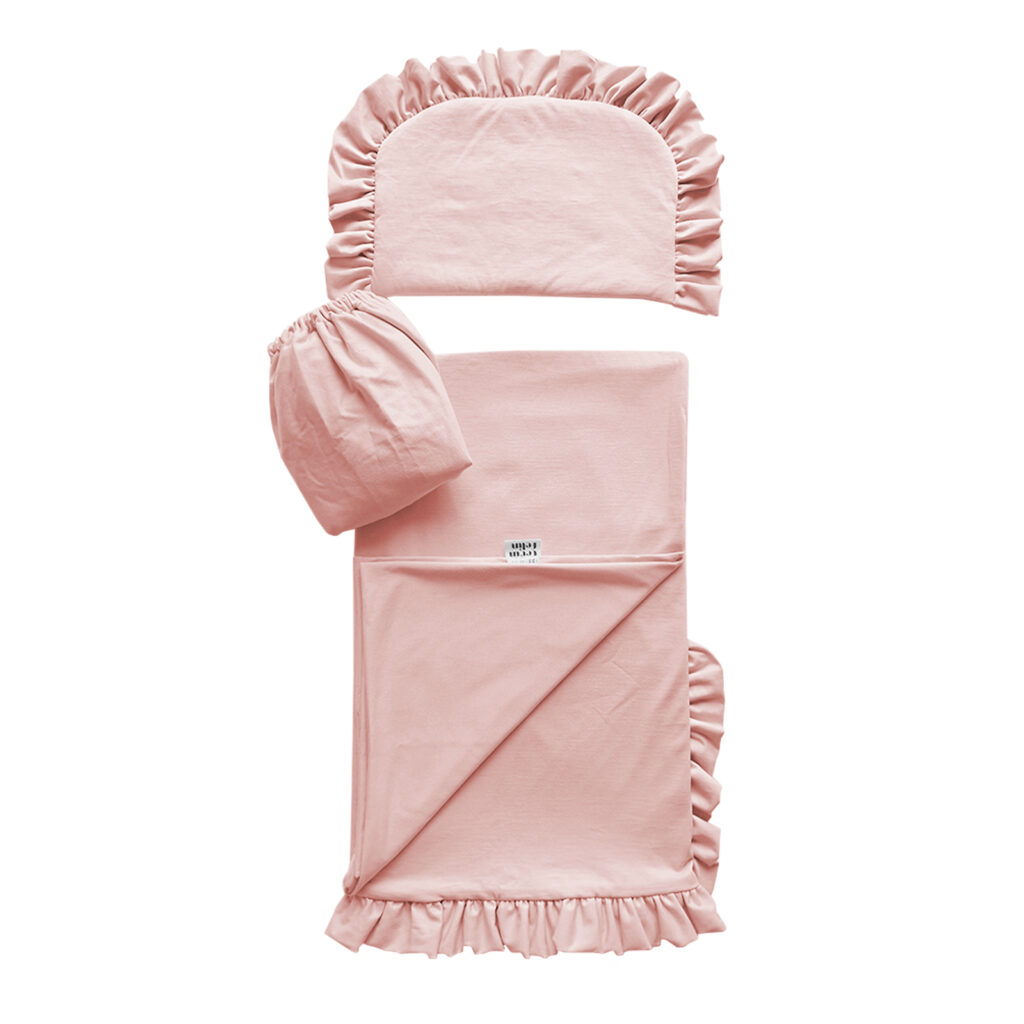 Bavlněný set do kočárku s volánem