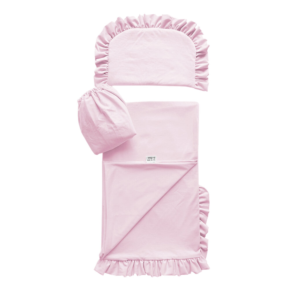 Bavlněný set do kočárku s volánem