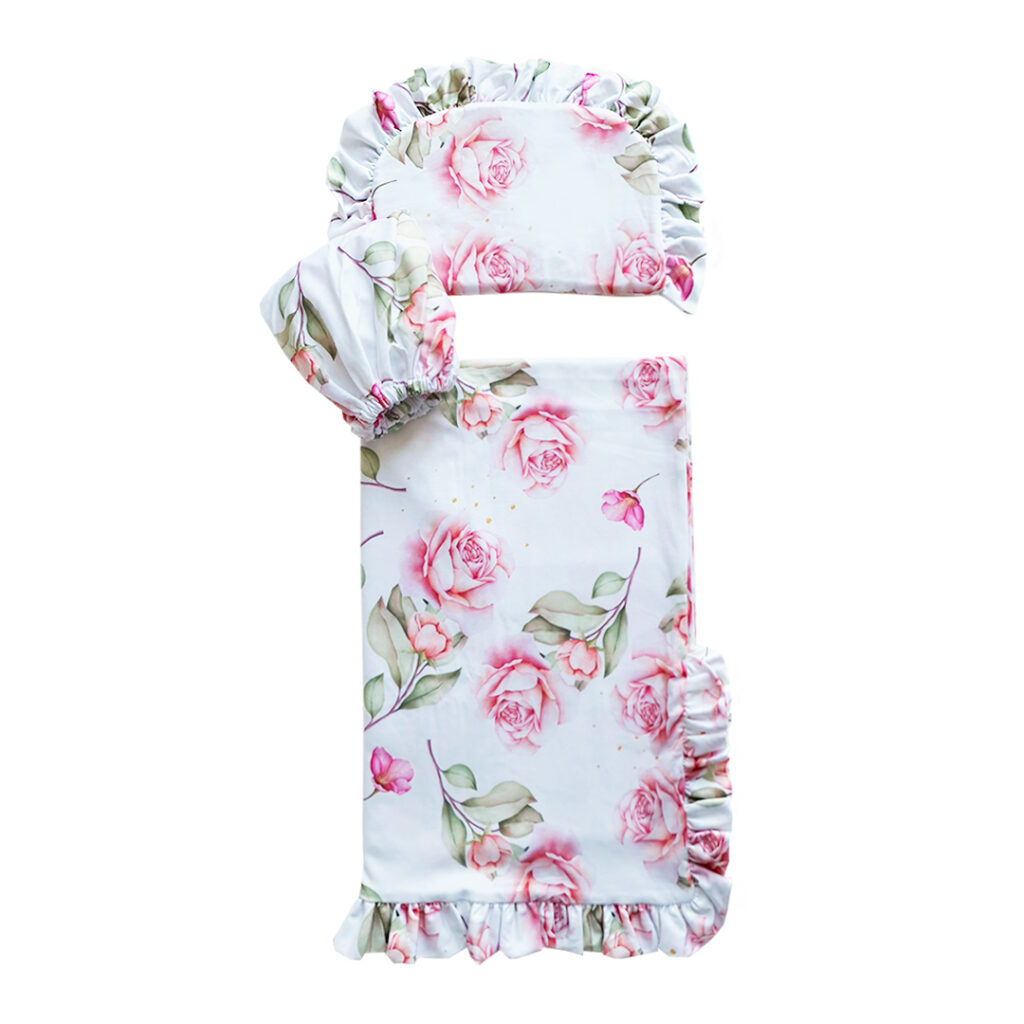 Bavlněný set do kočárku s volánem