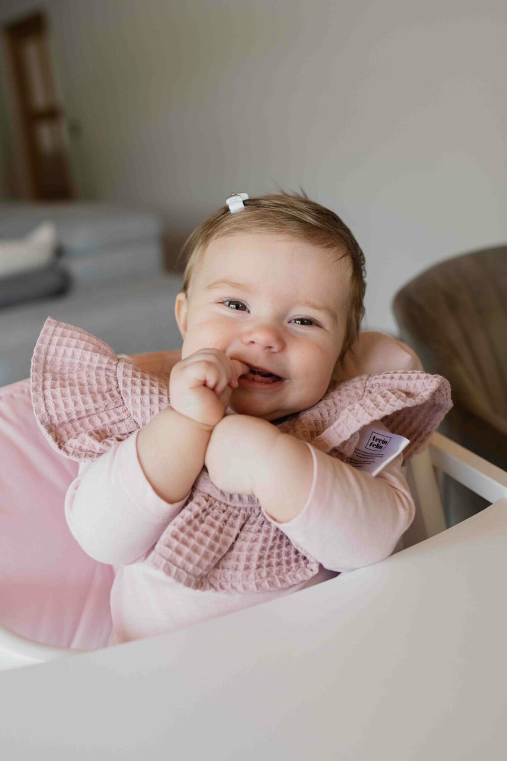 Dětský vafle bryndák s volánem